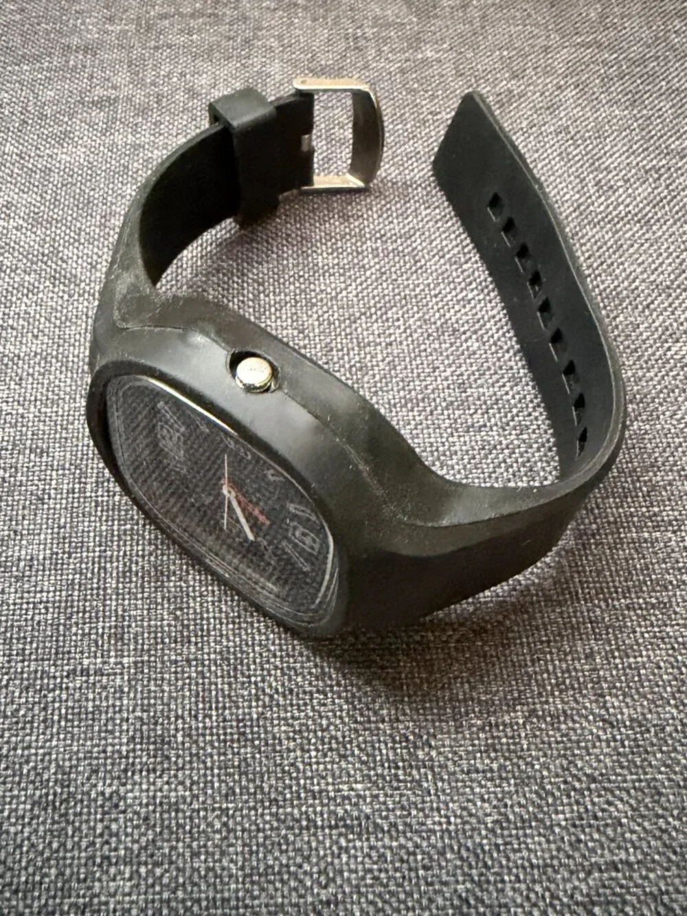 Remix Black Silicone Square Watch